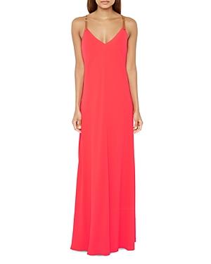 Ted Baker Desile Leather-trimmed Maxi Dress