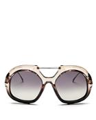 Fendi Women's Brow Bar Round Sunglasses, 55mm