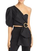 Acler Glendale Draped Bustier Crop Top