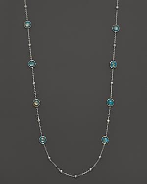 Ippolita Sterling Silver Rock Candy Mini Lollipop And Ball Necklace In Bronze Turquoise, 38
