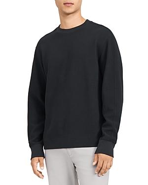 Theory Meir Cotton Ottoman Ribbed Regular Fit Crewneck Sweater