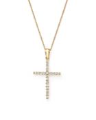 Diamond Cross Necklace In 14k Yellow Gold, .25 Ct. T.w. - 100% Exclusive