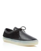 Clear Weather Santora Leather And Suede Flap Lace Up Sneakers