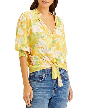 Sanctuary Say Hello Floral Print Blouse