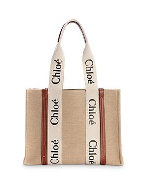Chloe Woody Medium Canvas Tote