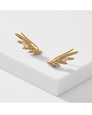 Nadri Leah Pave Wing Ear Climbers