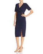 Adrianna Papell Textured Faux-wrap Dress