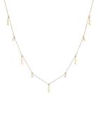 Adina Reyter 14k Yellow Gold Diamond Bezel Dangle Statement Necklace, 15-16