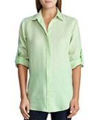 Lauren Ralph Lauren Linen Button-down Roll-tab Shirt