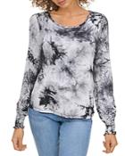 Dkny Tie Dyed Long Sleeve Top