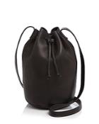 Baggu Drawstring Leather Bucket Bag