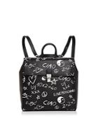 Love Moschino Graffiti Leather Backpack