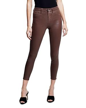 L'agence Margot High Rise Skinny Jeans In Dark Mocha Coated
