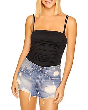 Susana Monaco Ruched Double Strap Bodysuit