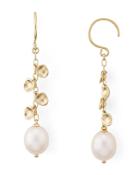 Nadri Venice Pearl Drop Earrings In 18k Gold-plated Sterling Silver