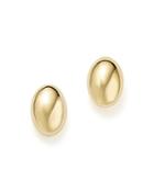 14k Yellow Gold Puffed Oval Stud Earrings - 100% Exclusive