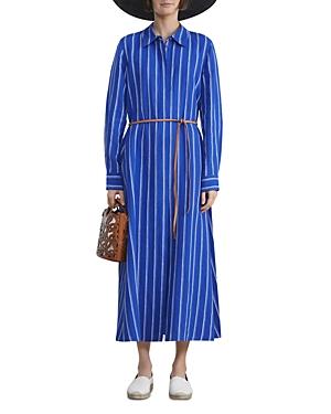 Lafayette 148 New York Waylon Striped Linen Shirt Dress