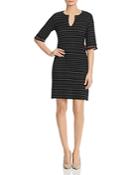 Misook Ribbed Striped Tunic Dress