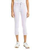 Jen7 Cropped Skinny Frayed Hem Cuff Jeans In Hibiscus
