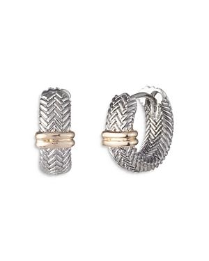 Lauren Ralph Lauren Two-tone Herringbone Stud Earrings