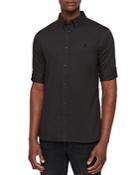 Allsaints Redondo Half-sleeve Slim Fit Button-down Shirt