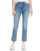 Rag & Bone/jean Nina High-rise Cropped Cigarette Jeans In Cleo With Holes