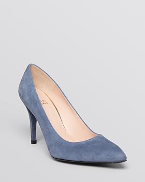 Stuart Weitzman Pumps - Power High Heel Blue Jeans Suede