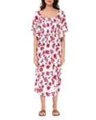 B Collection By Bobeau Floral Smocked Midi Dress