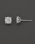 Diamond Cluster Earrings In 14k White Gold, .50 Ct. - 100% Exclusive
