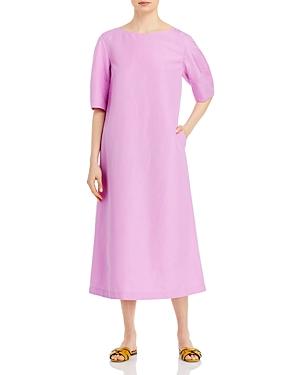 Lafayette 148 New York Cait Silk Linen Midi Dress
