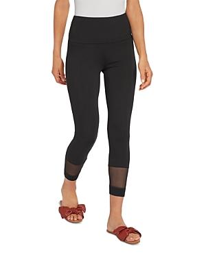 Lysse Carob Mesh Trim Cropped Leggings