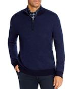 Brooks Brothers Birdseye Merino Wool Quarter-zip Sweater
