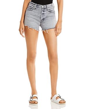 Mother The Tomcat Kick Denim Shorts In Shadows In The Grass