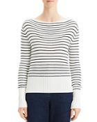 Theory Striped Boat-neck Sweater