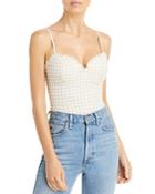 Aqua Gingham Bustier Bodysuit - 100% Exclusive