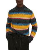 Scotch & Soda Stripe Regular Fit Crewneck Sweater