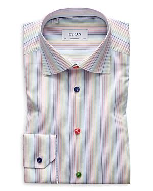 Eton Multi Stripe Slim Fit Dress Shirt