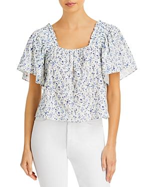Aqua Ditsy Floral Short Sleeve Top - 100% Exclusive