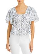 Aqua Ditsy Floral Short Sleeve Top - 100% Exclusive