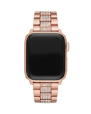 Michael Kors Apple Watch Glitz Rose Gold-tone Stainless Steel Bracelet