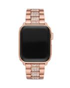 Michael Kors Apple Watch Glitz Rose Gold-tone Stainless Steel Bracelet