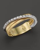 Marco Bicego 18k Yellow Gold Goa Three Row Ring With Diamonds