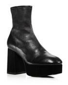 Opening Ceremony Carmen Stretch Leather Platform Booties