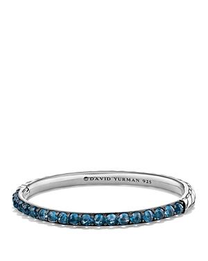 David Yurman Osetra Bangle Bracelet With Hampton Blue Topaz