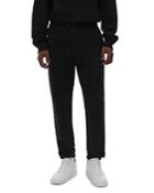 Helmut Lang Trapunto Cotton Logo Print Regular Fit Joggers