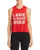 Spiritual Gangster Love Always Wins Cropped Muscle Tank