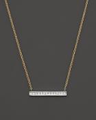 Dana Rebecca Designs 14k White & Yellow Gold Sylvie Rose Medium Bar Necklace With Diamonds