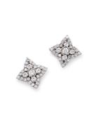 Bloomingdale's Diamond Clover Earrings In 14k White Gold, 0.50 Ct. T.w. - 100% Exclusive