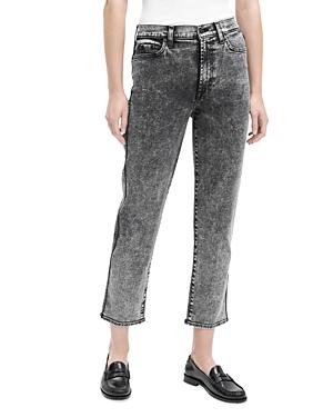 7 For All Mankind High Waisted Cropped Straight Jeans In Lv Felix