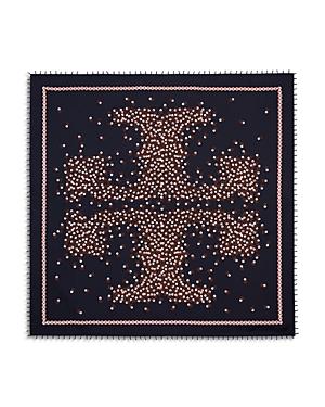 Tory Burch Scatter Dot Monogram Silk Neckerchief